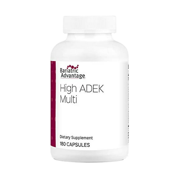 Bariatric Advantage High ADEK Multi - For Bariatric Surgery Patients - Multivitamin with Vitamins A, D, E, K & Trace Minerals - 100%+ DV of ADEK - 180 Capsules