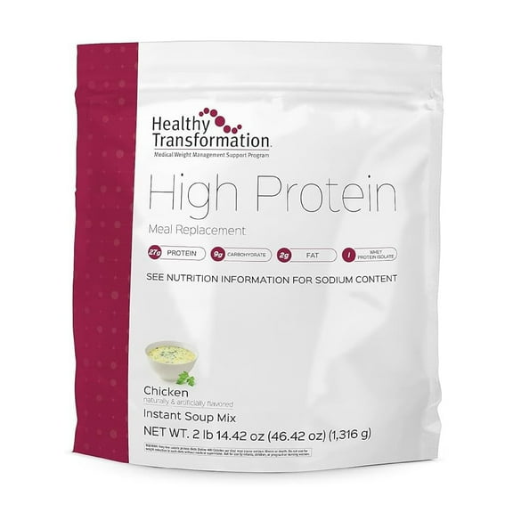 Bariatric Advantage High Protein Meal Replacement Drink Mix, Protein Powder Whey Isolate for Gastric Bypass and Sleeve Gastrectomy Patients, 27g Protein, Lactose Free - Chicken Soup - 28 Servings