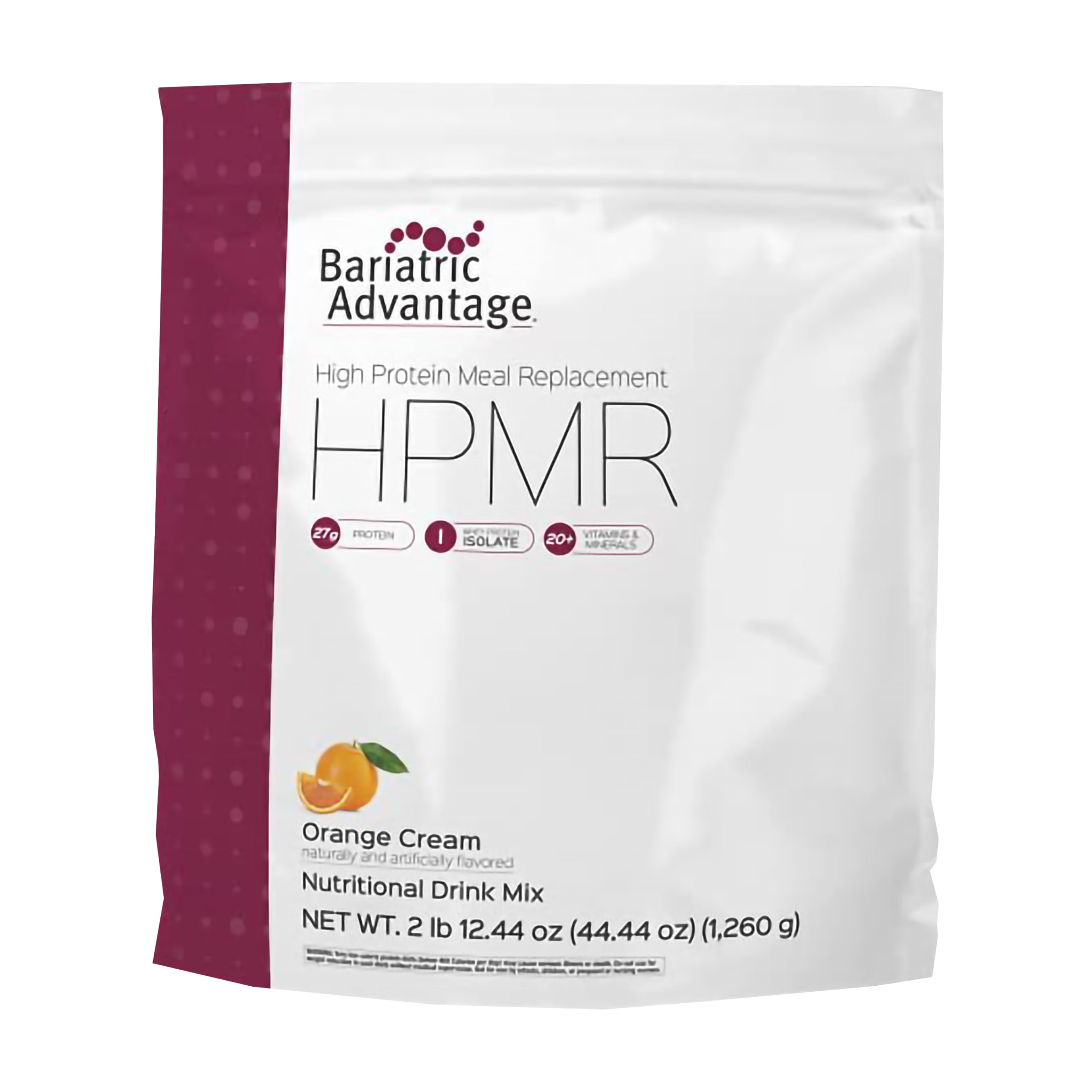Bariatric Advantage High Protein Meal Replacement Drink Mix, Protein Powder Whey Isolate for Gastric Bypass and Sleeve Gastrectomy Patients, 27g Protein, Lactose Free - Orange Cream - 28 Servings
