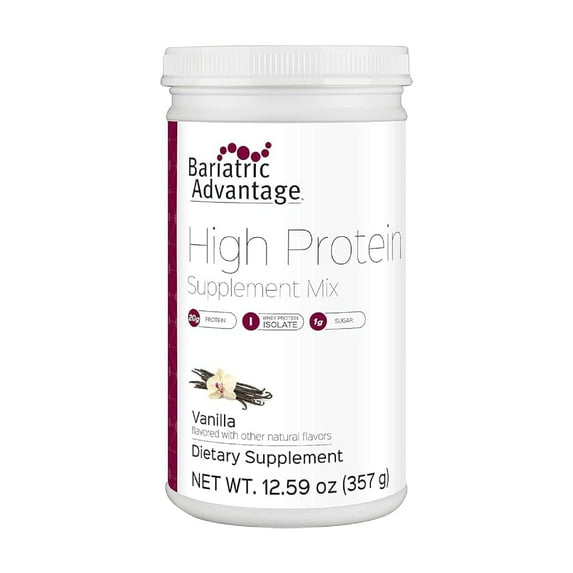 Bariatric Advantage High Protein Supplement Mix - Bariatric Protein Powder - 20 g Protein - For Pre- & Post-Bariatric Surgery Patients - With Iron, Calcium & More - 14 Servings - Vanilla