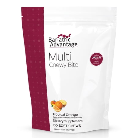Bariatric Advantage Multi Chewy Bite - Soft Chew Multivitamin for Bariatric Surgery Patients - Chewable Multivitamin with Folic Acid, Vitamin D3 & More - Tropical Orange Flavor - 60 Count price history and forecast - Bariatric Advantage