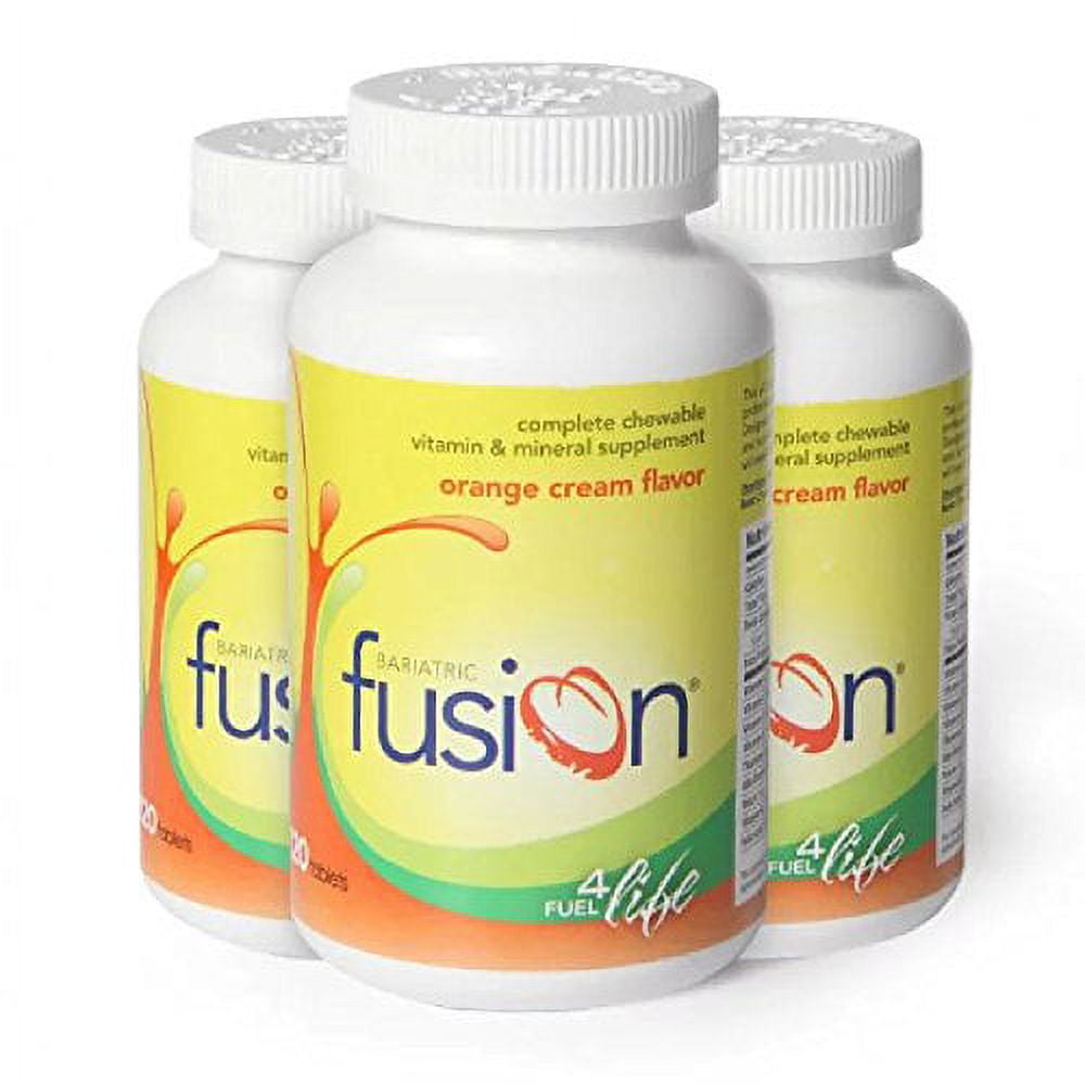 Bariatric Fusion Complete Chewable Multivitamin and Mineral Supplement Orange Cream 120 Tablets