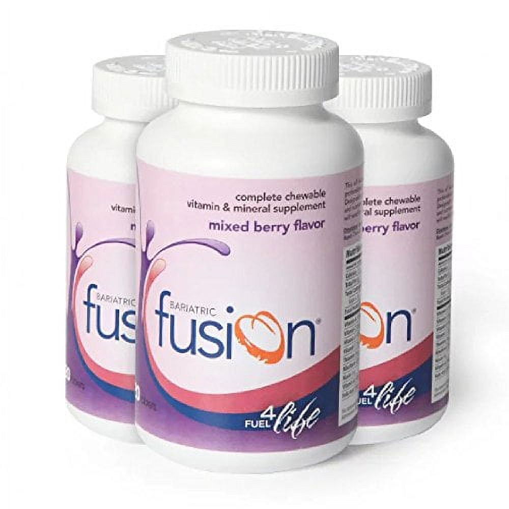 Bariatric Fusion Complete Chewable Vitamin and Mineral Supplement Mixed Berry Flavor Tablets