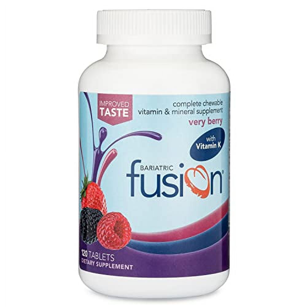 Bariatric Fusion Very Berry Complete Chewable Bariatric Multivitamin with Iron and Vitamin K for