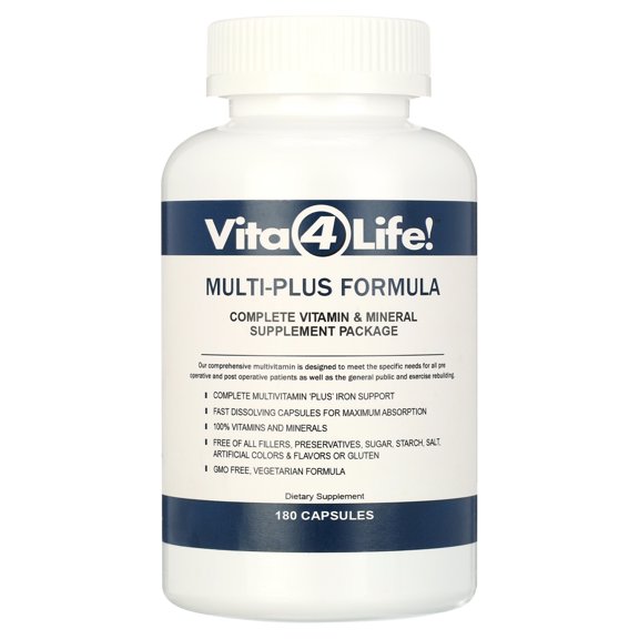 Bariatric Multivitamin & Mineral Supplement - Multi-Plus Formula by Vita4Life - 180 Count