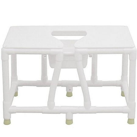 Bariatric bedside commode, with full support seat