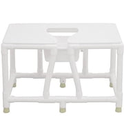 Bariatric bedside commode, with full support seat