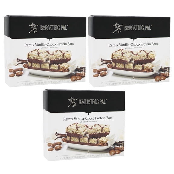 BariatricPal 15g Protein & Fiber Bars - "Remix" Vanilla Choco Size: 3-Pack