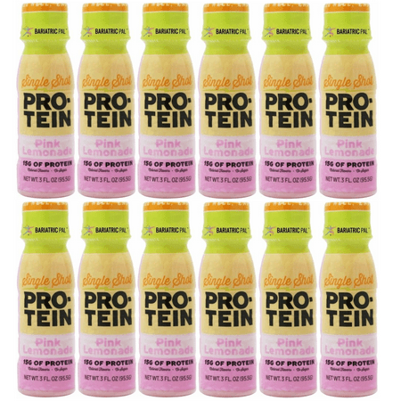 BariatricPal 15g Whey Protein & Collagen Shots - Pink Lemonade Servings: 12-Pack