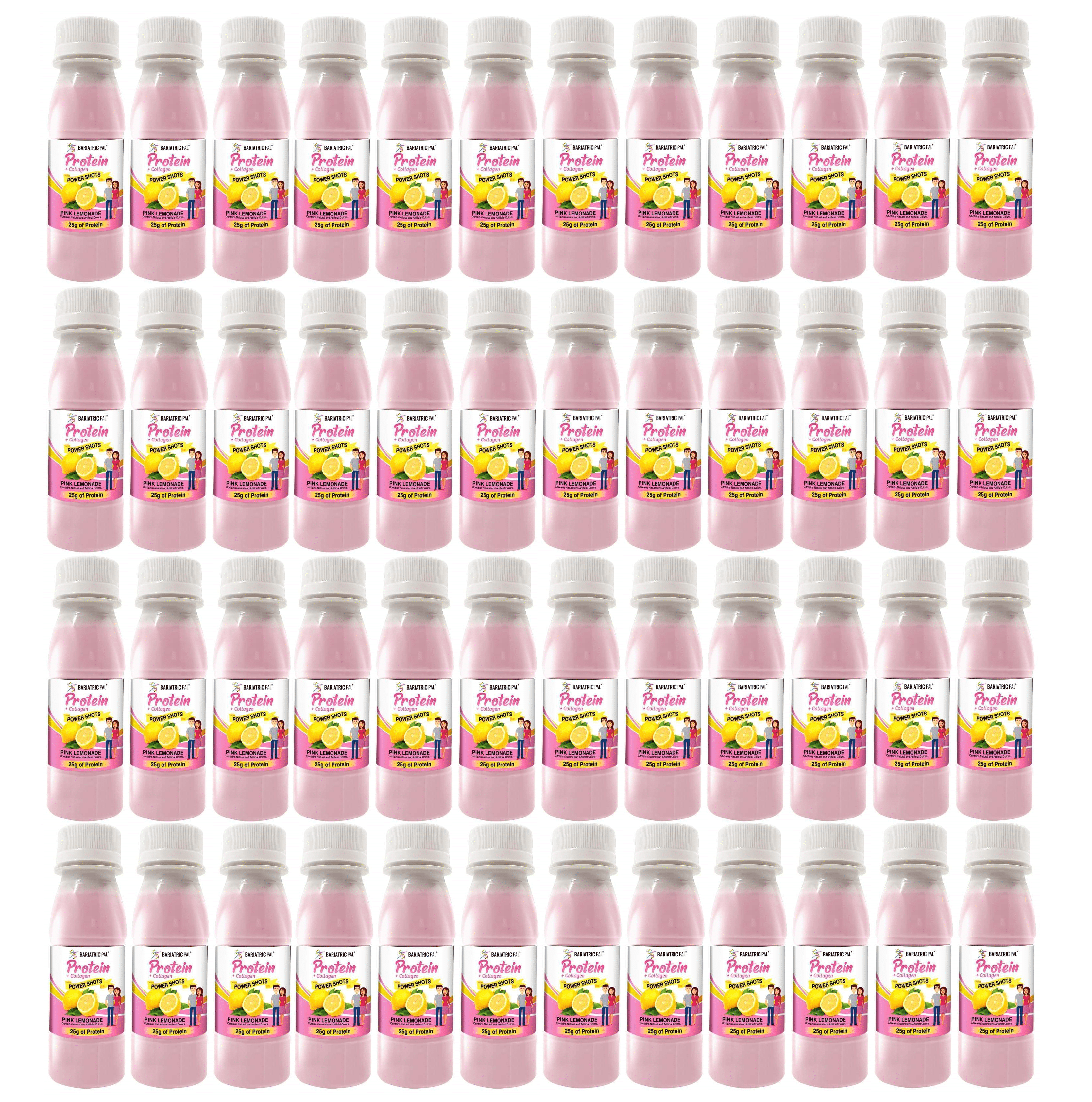 BariatricPal 25g Whey Protein & Collagen Power Shots - Pink Lemonade Size: 48-Pack