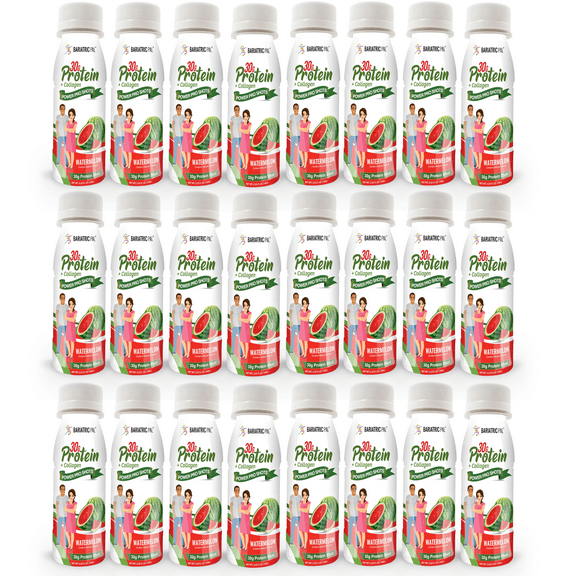 BariatricPal 30g Whey Protein & Collagen Power Pro Shots - Watermelon (24-Pack)
