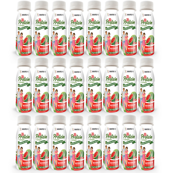 BariatricPal 30g Whey Protein & Collagen Power Pro Shots - Watermelon (24-Pack)