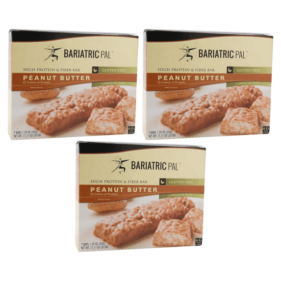 BariatricPal Divine 15g Protein & Fiber Bars - Peanut Butter Size: 3-Pack