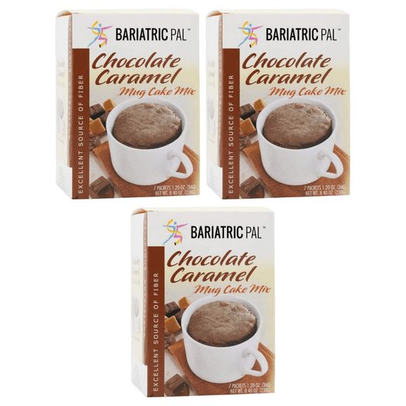 BariatricPal High Protein Mug Cake Mix - Chocolate Caramel Size: 3-Pack