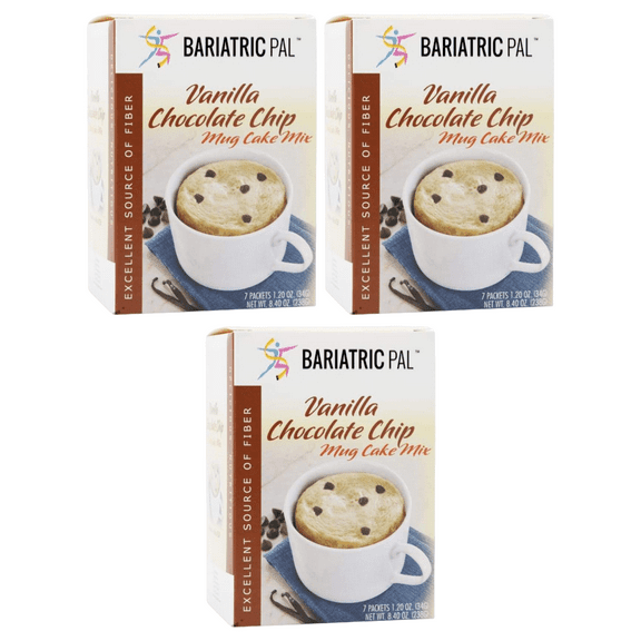 BariatricPal High Protein Mug Cake Mix - Vanilla Chocolate Chip Size: 3-Pack