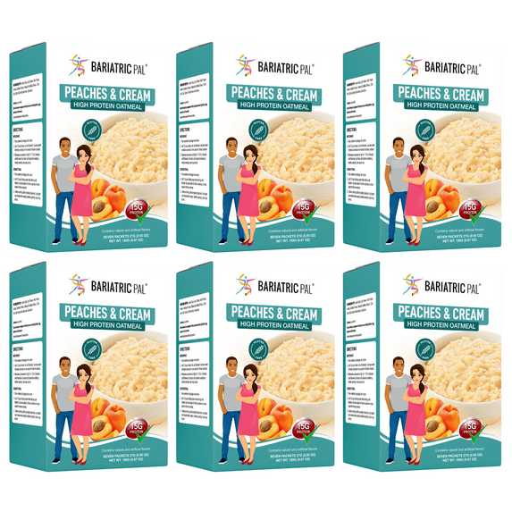 BariatricPal Hot Protein Breakfast - Peaches and Cream Oatmeal Size: 6-Pack