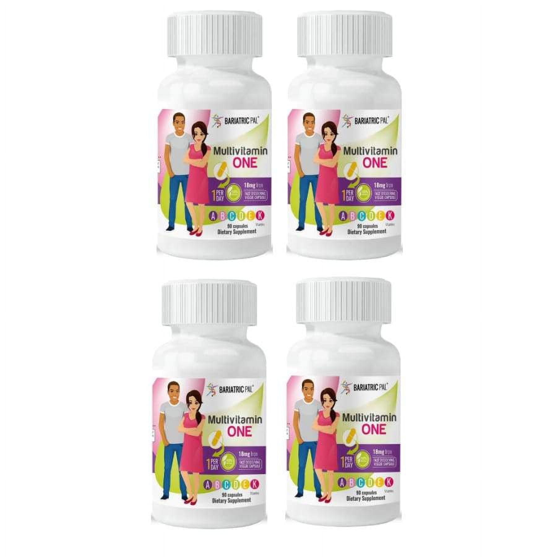 BariatricPal Multivitamin ONE "1 per Day!" Bariatric Multivitamin Capsule with 18mg Iron Size: 12-Month Supply