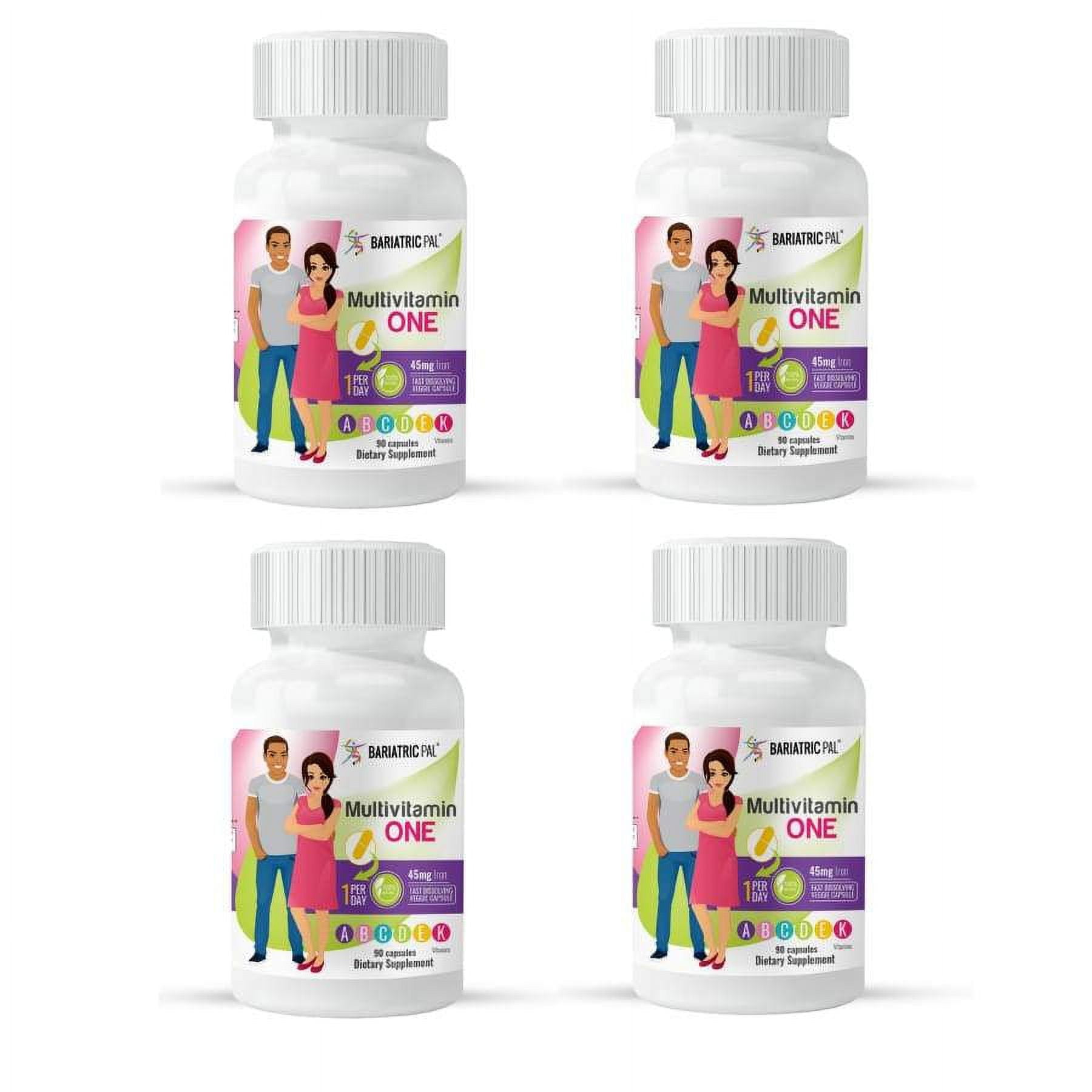 BariatricPal Multivitamin ONE "1 per Day!" Bariatric Multivitamin Capsule with 45mg Iron Size: 12-Month Supply