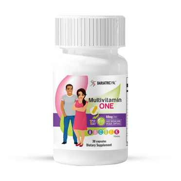 BariatricPal Multivitamin ONE "1 per Day!" Bariatric Multivitamin Capsule with 60mg Iron (NEW!) Size: 1-Month Supply