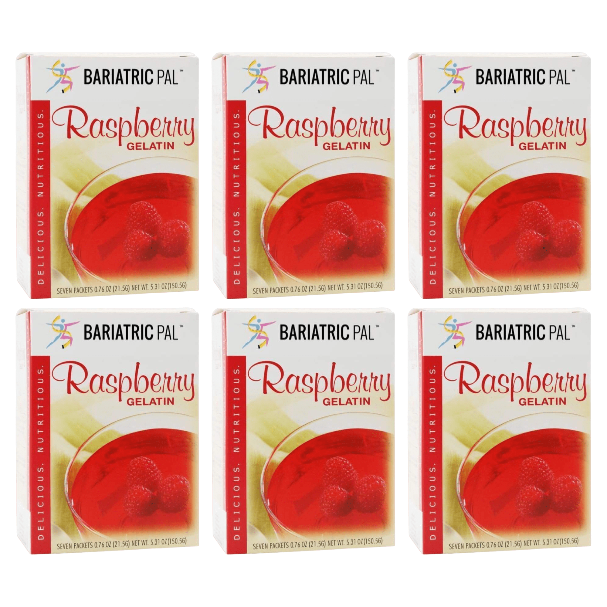 BariatricPal Protein Gelatin - Raspberry Size: 6-Pack