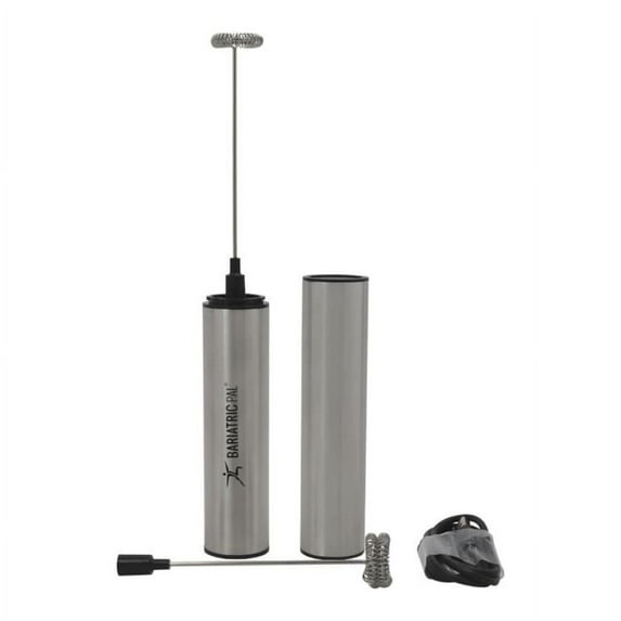 BariatricPal Stainless Steel USB Rechargeable Portable Protein Mixer, Blender, and Whipper