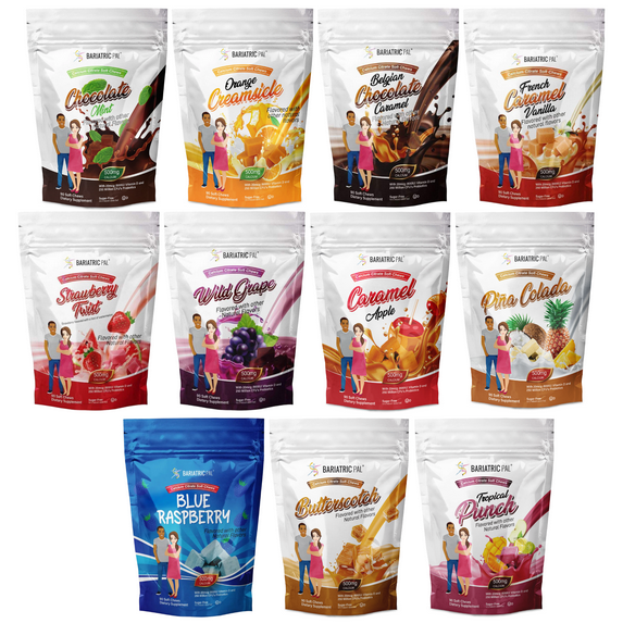 BariatricPal Sugar-Free Calcium Citrate Soft Chews 500mg with Probiotics - Variety Pack