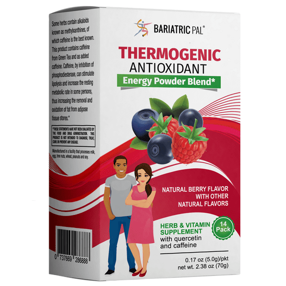 BariatricPal Thermogenic Antioxidant Energy Powder Blend - Available in 3 Flavors! Flavor: Berry, Size: 1 Pack