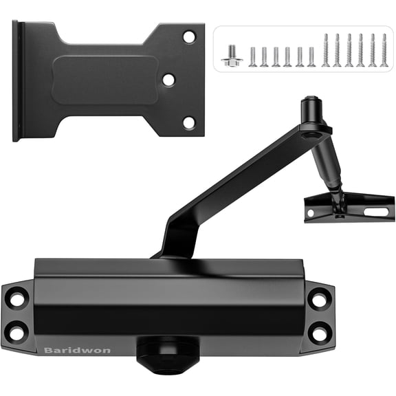 Baridwon LetBlack Small Automatic Door Closer, Hydraulic Soft Close No Slam for Home, Heavy Duty Security