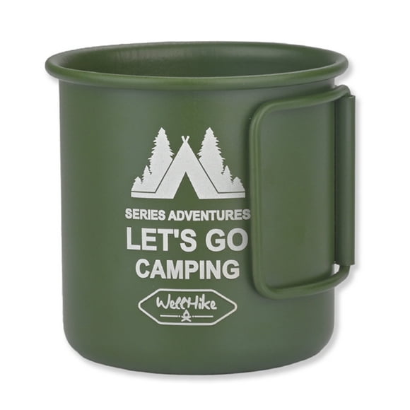Baright 300ML Camping Water Cup Aluminium Alloy Picnic Cup Foldable Handle Travel Coffee Cup Ultra-Light for Backpacking Hiking Travel