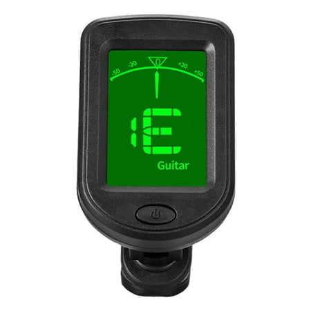 Baright 3V Button Battery Bass Violin Ukulele Tuner Chromatic Tuner LCD Display Digital Clip-On Tone Tuner for Guitar/Bass/Violin/Ukulele Chromatic Tuning Modes