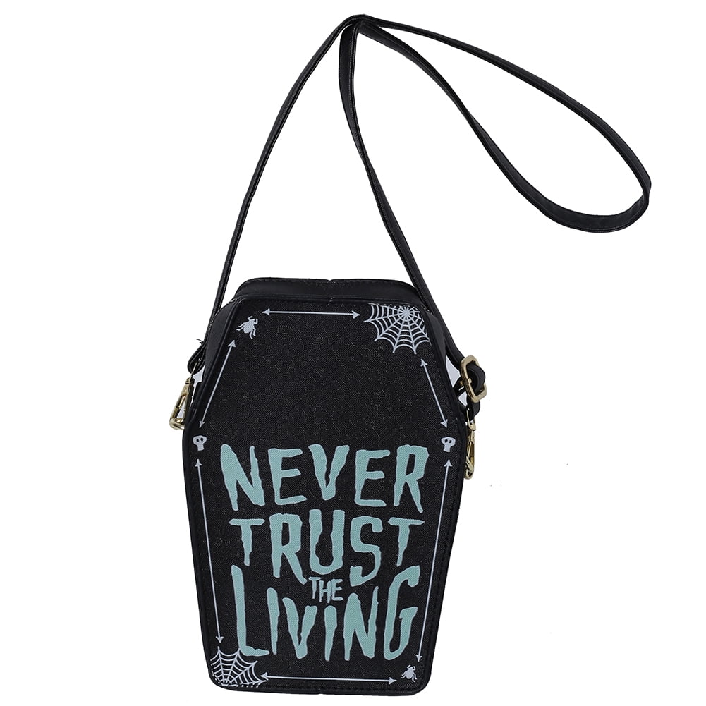 Gothic Coffin Shape Purse Handbag for Women Halloween Shoulder Bag Black A Amazon.com: LOTUSTAR Halloween Purse Coffin Purses Chain  main image 4