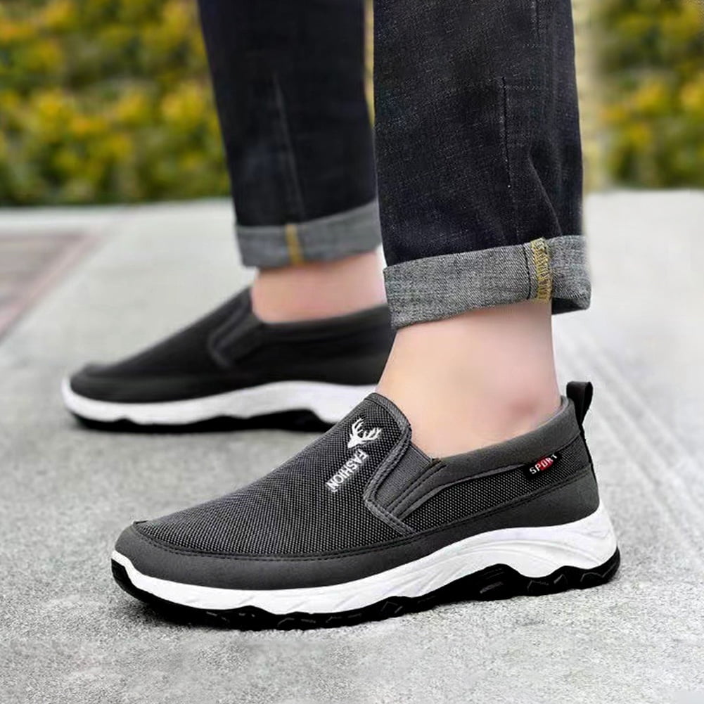 Baright Men Penny Boat Shoes Sports Shoes Slip On Orthopedic Travel Plimsolls Non Slip Comfortable for Outdoor Activity Hiking Walking Walmart