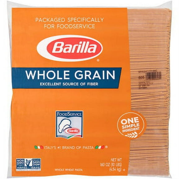 Barilla 100% Whole Grain Spaghetti, Non-Gmo, 10 Pounds - 2 Per Case