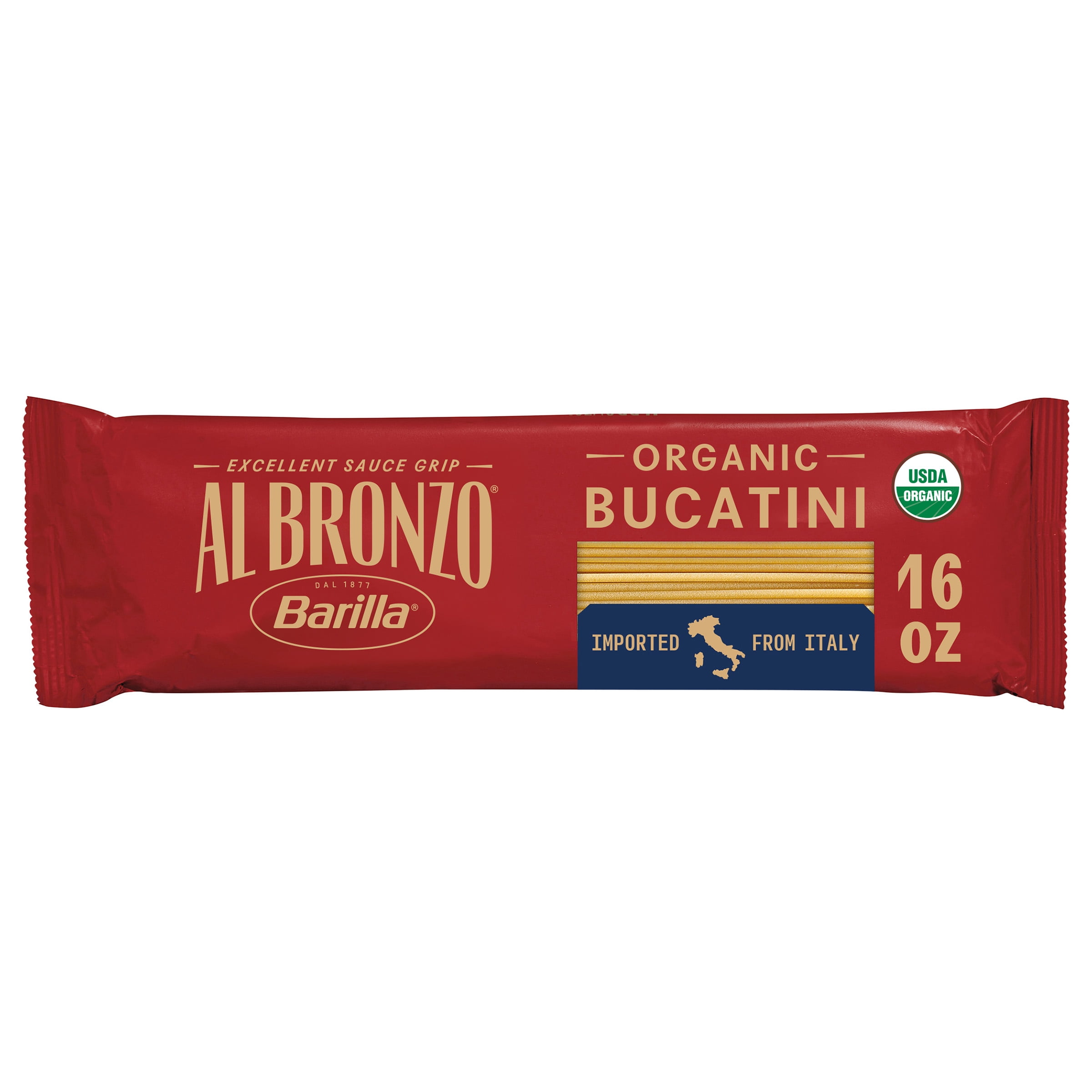 Barilla Al Bronzo Organic Bronze Cut Bucatini Pasta, 16 oz.