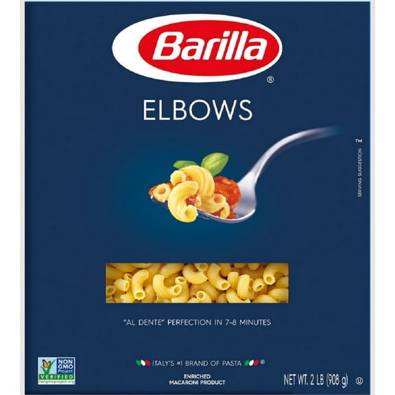 Barilla Classic Blue Box Pasta Elbows 32 oz (Pack of 24)
