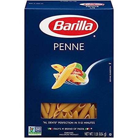 (12 pack) Barilla Classic Non-GMO, Kosher Certified Penne Pasta, 16 oz