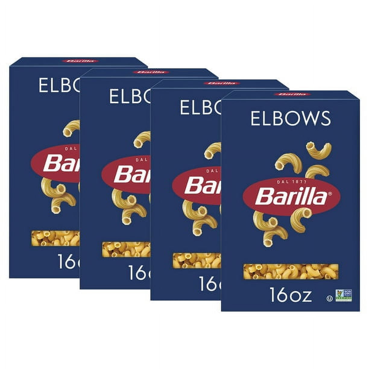 (4 pack) Barilla Classic Elbows Pasta, 16 oz