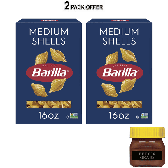 Barilla Classic Non-GMO, Kosher Certified Medium Shells Pasta, 16 Oz