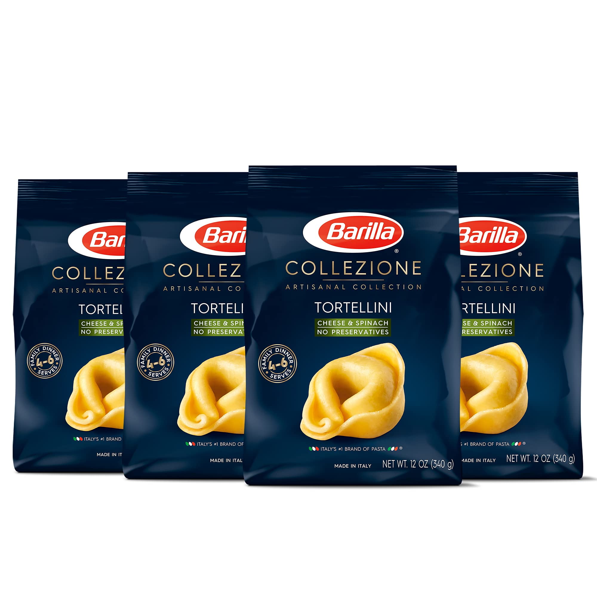 [美品]新品30cm、伊Piattelliのプレーントゥ(イタリア製、US12 Barilla Collezione Cheese & Spinach Tortellini Pasta 12 Oz (Pack