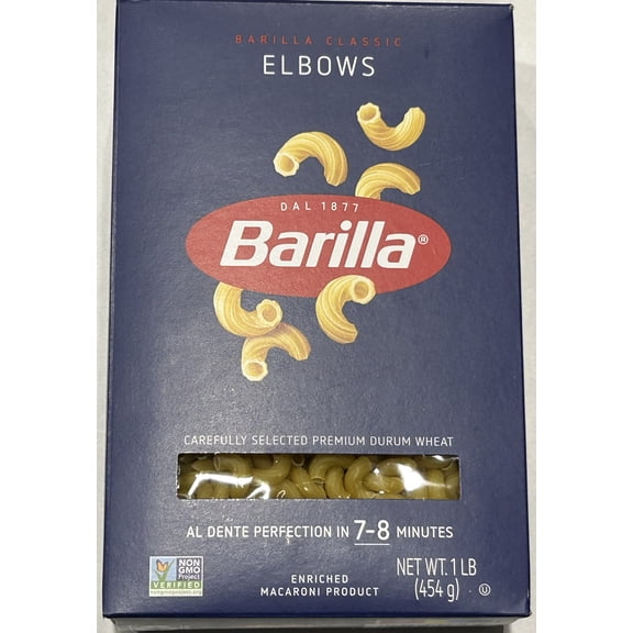 Barilla Elbow Macaroni Pasta 1 lb (Pack of 32)