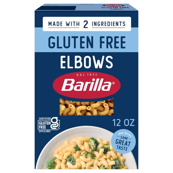 BARILLA Gluten Free Elbows Pasta, Gluten Free Pasta Made with 2 Ingredients, 12oz.