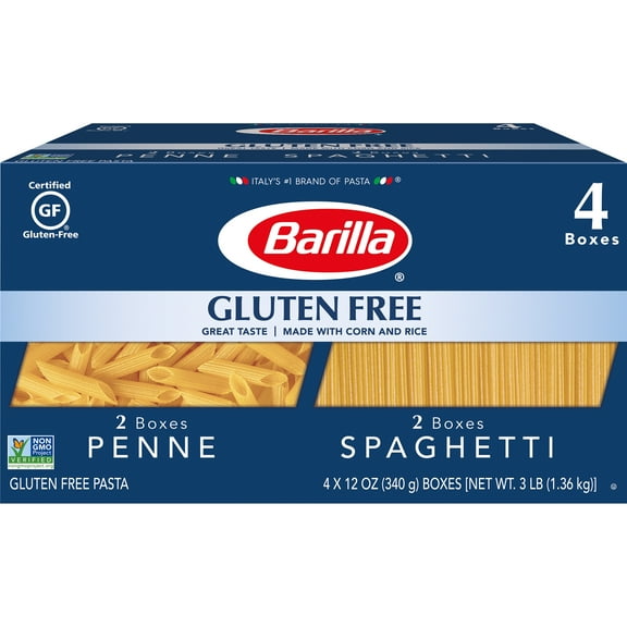 Barilla Gluten Free Pasta Penne and Spaghetti 4x12 oz
