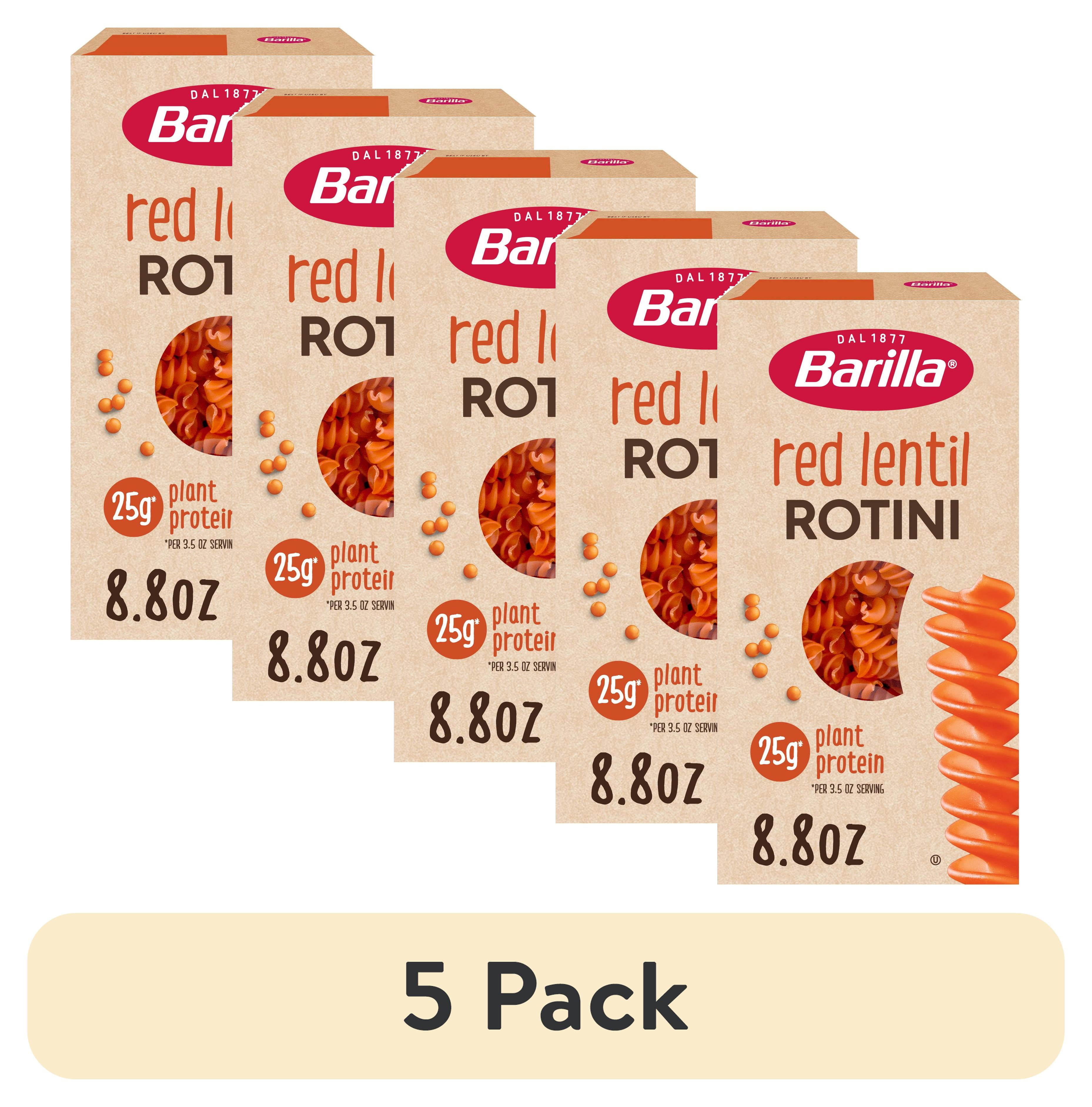 (5 pack) Barilla Gluten Free Red Lentil Rotini Pasta, 8.8 oz