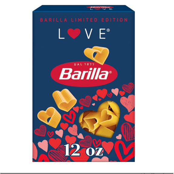Barilla Limited Edition Love Pasta, Non-GMO Heart Shaped Pasta Made with Durum Wheat Semolina - Kosher Certified, 12 oz. Box ( 2 Pack)