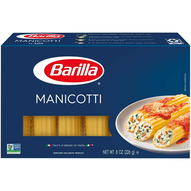 Barilla Manicotti Pasta, 8 Ounce -- 12 per case