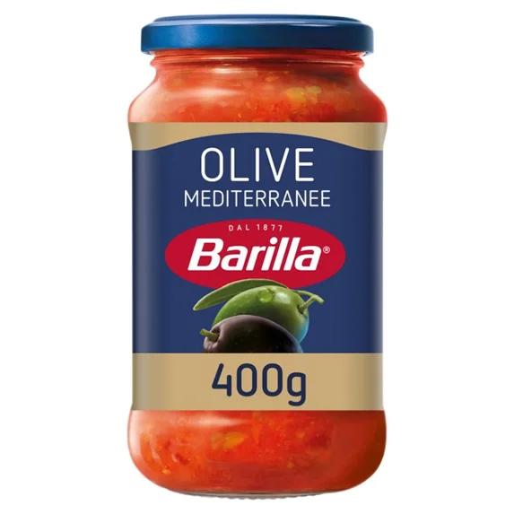 Barilla Olive Pasta Sauce 100% Italian Tomatoes - Tomato sauce with olives - British Import