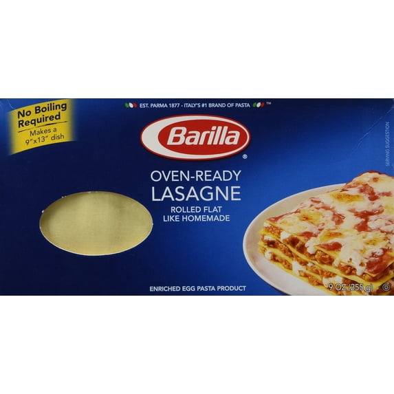 (12 pack) Barilla Kosher Certified, Oven-Ready Lasagne Pasta, 9 oz