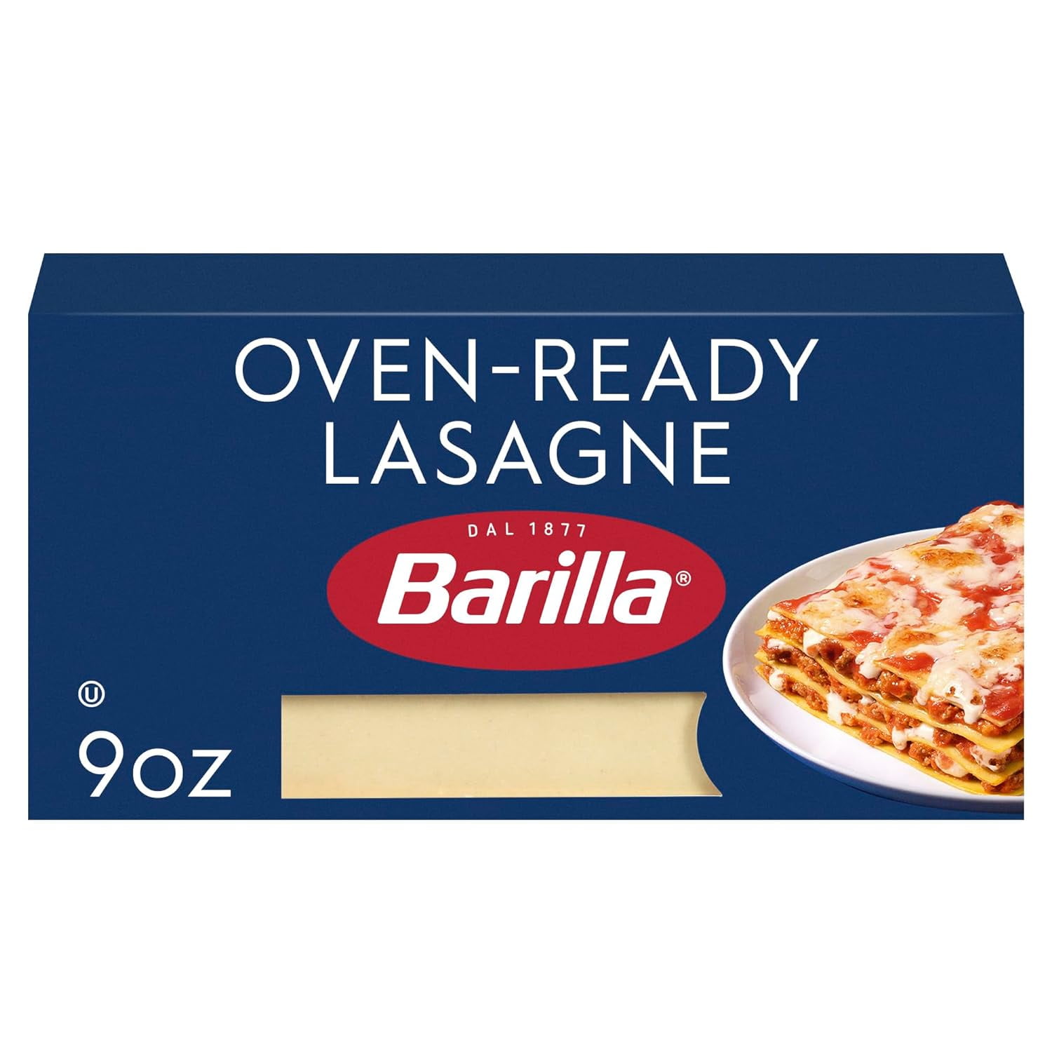 Barilla Oven-Ready Lasagne, 9 oz. Box - Pasta Made with Durum Wheat Semolina - Kosher Certified Pasta