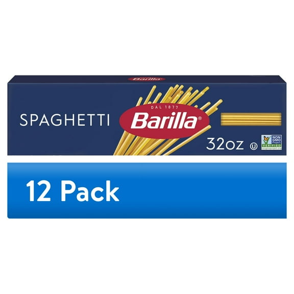 (12 pack) Barilla Classic Non-GMO, Kosher Certified Spaghetti Pasta, 32 oz