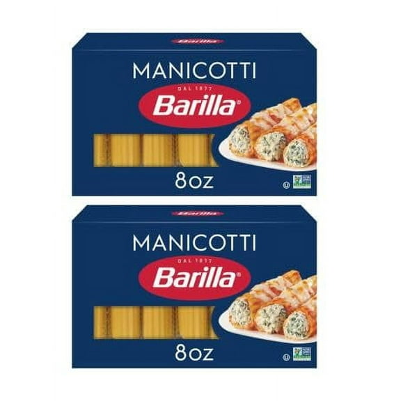 Barilla® Traditional Blue Box Oven Pasta Manicotti 8 OZ, Pack of 2